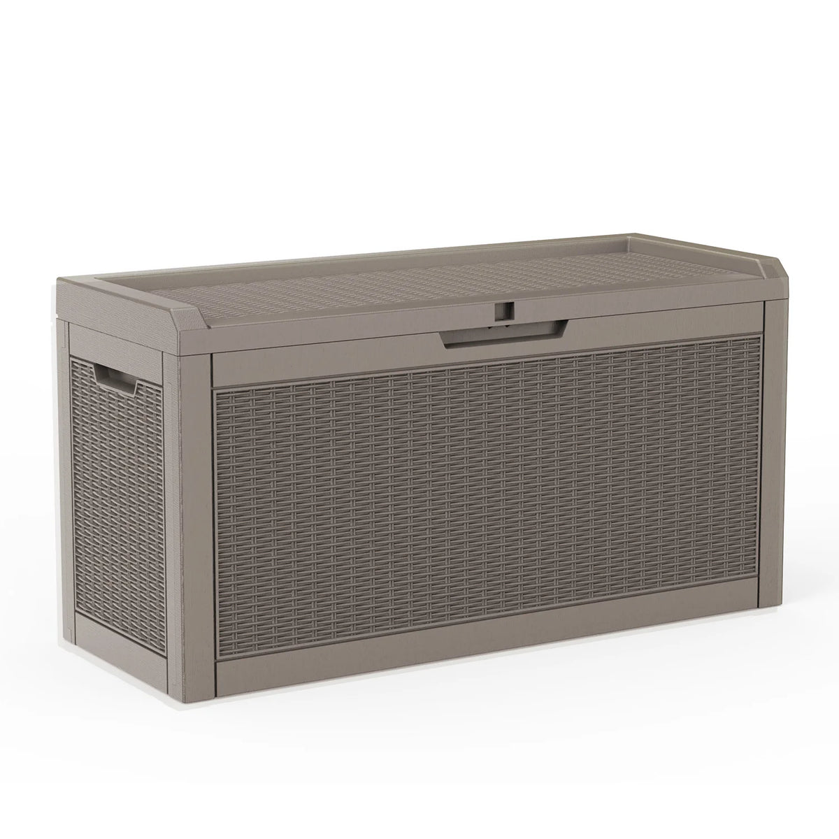 Weather Resistant Resin Outdoor Storage Chest With Lockable Lid