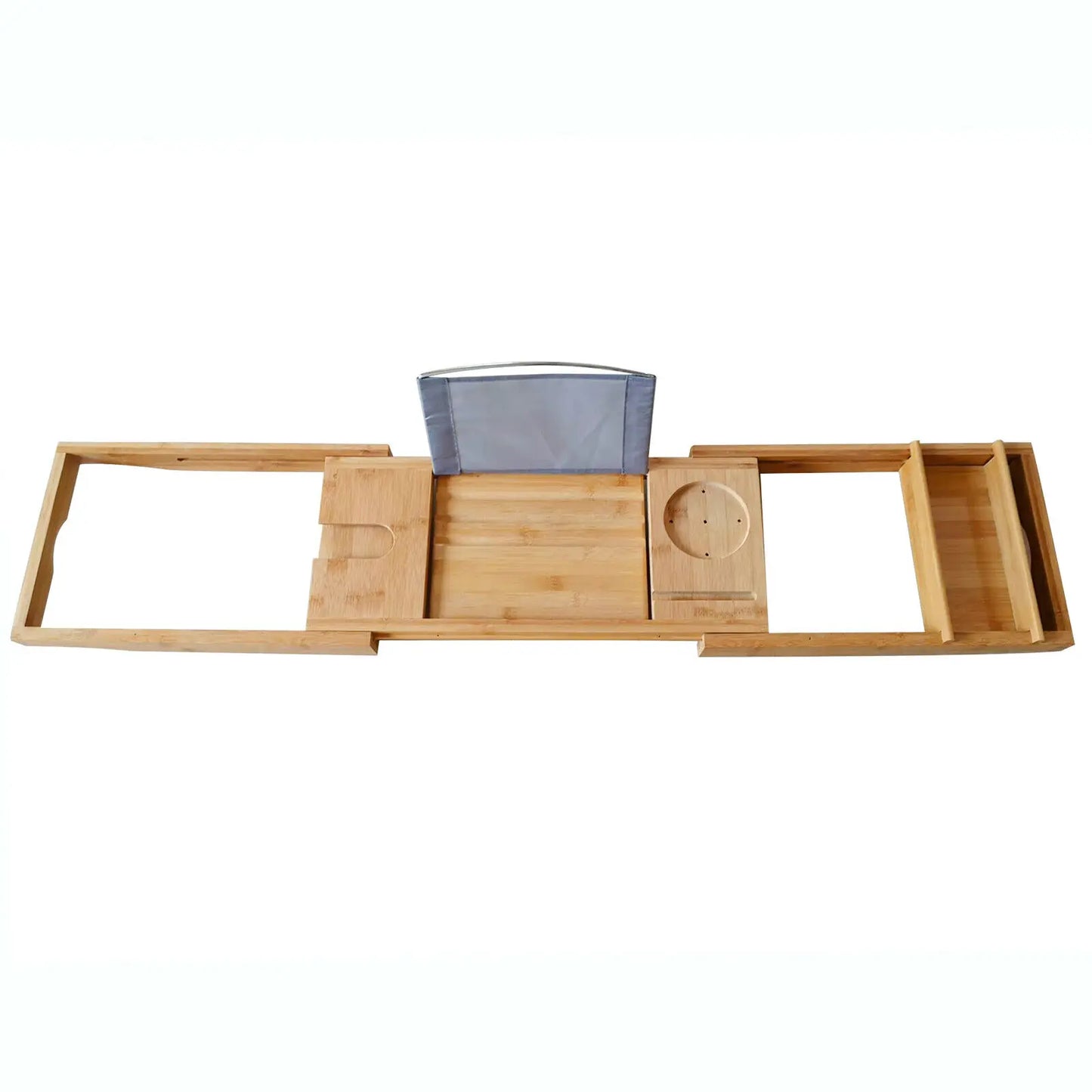 Bamboo Bath Tray Caddy For Tub Over Tub Shelf Holder