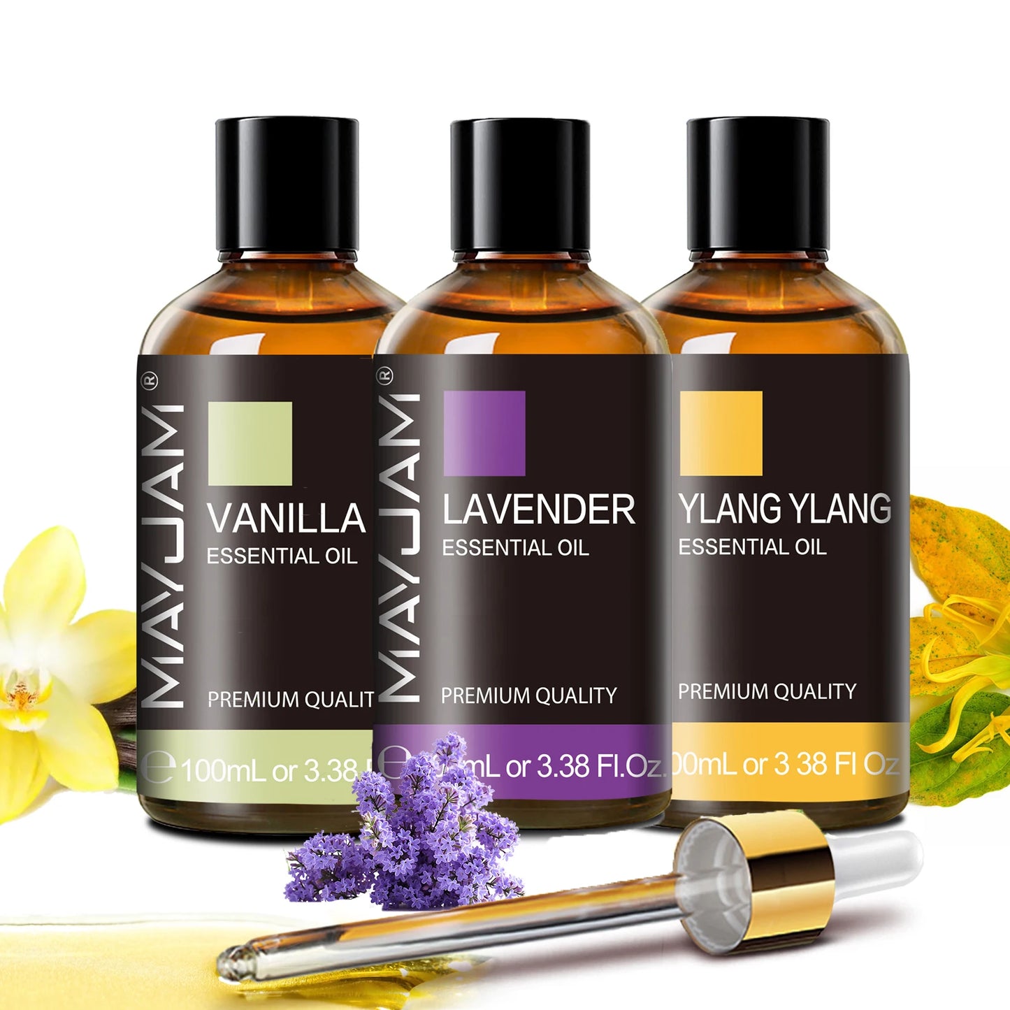 MAYJAM Lavender Vanilla Ylang Ylang Essential Oil Pure Natural Undiluted