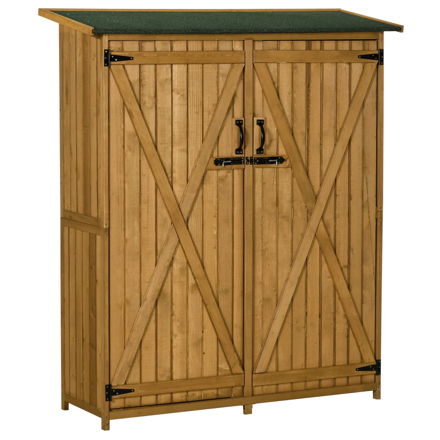 Outsunny Wooden Waterproof Garden Shed With Asphalt Roof