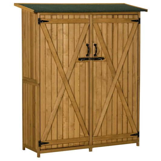 Outsunny Wooden Waterproof Garden Shed With Asphalt Roof