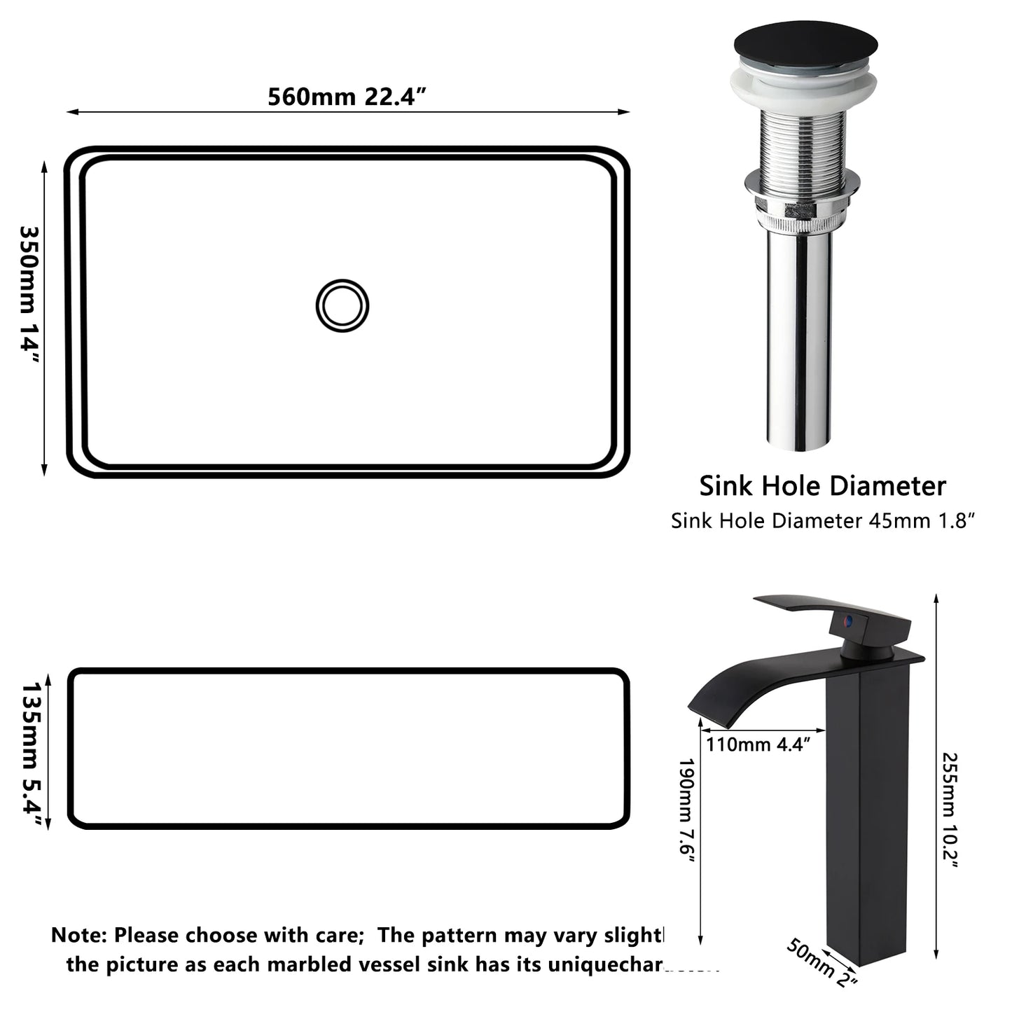 MEKKHALA Oval Acrylic Countertop Vessel Sink Bathroom Washbasin