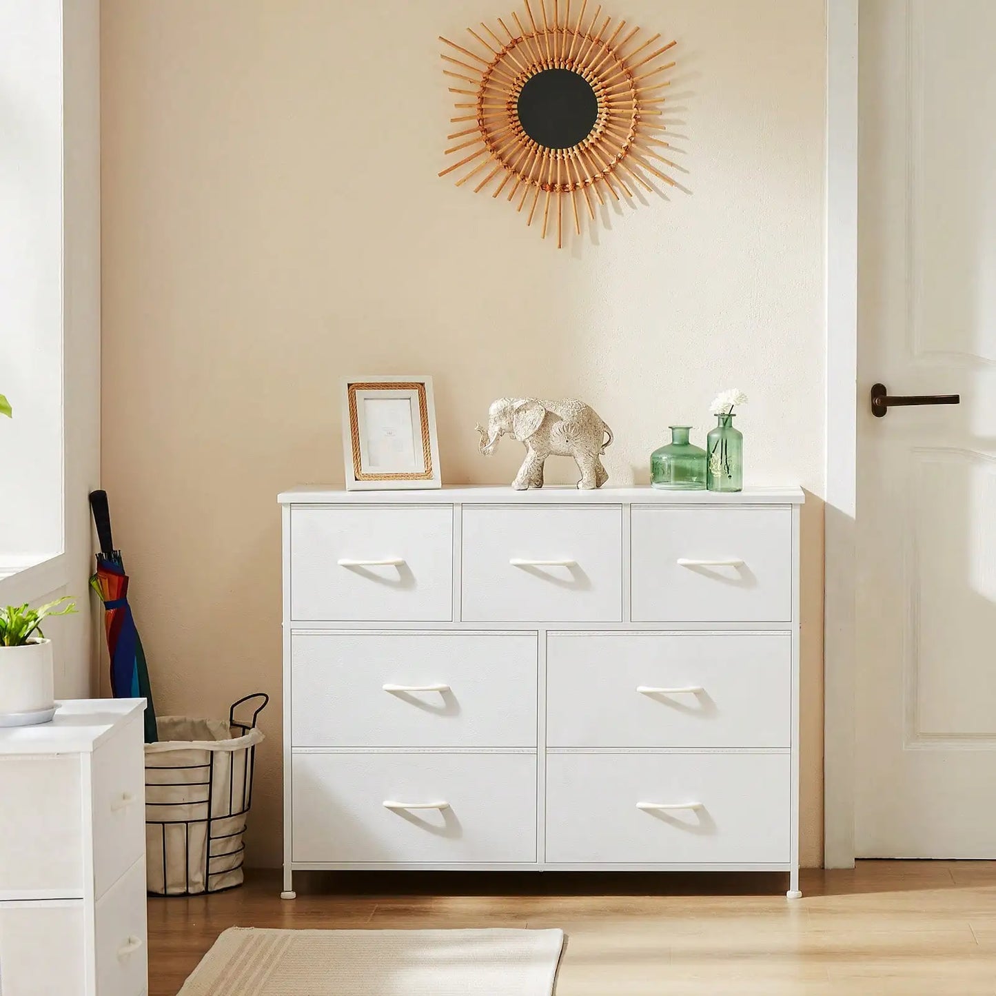 Bedroom Fabric Drawer Organizer Chest With Seven Drawers Nursery