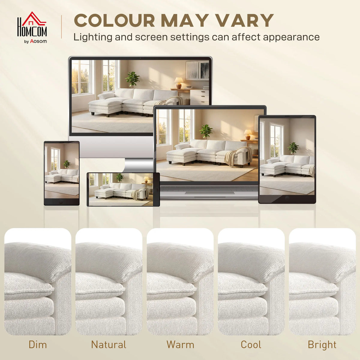 Homcom Modern Velvet Modular Sectional Living Room Sofa