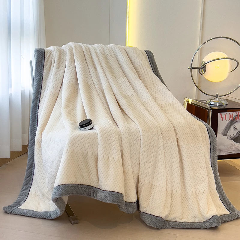 KDV Milk Velvet Blanket For Bed Spring Autumn Grade A