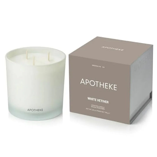 Three-Wick Scented Candle With Soy Wax Vetiver Sandalwood Eucalyptus Fragrance