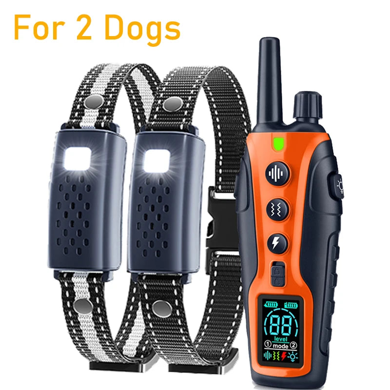 Electric Dog Training Collar With Remote Control Waterproof Beep Vibration Shock