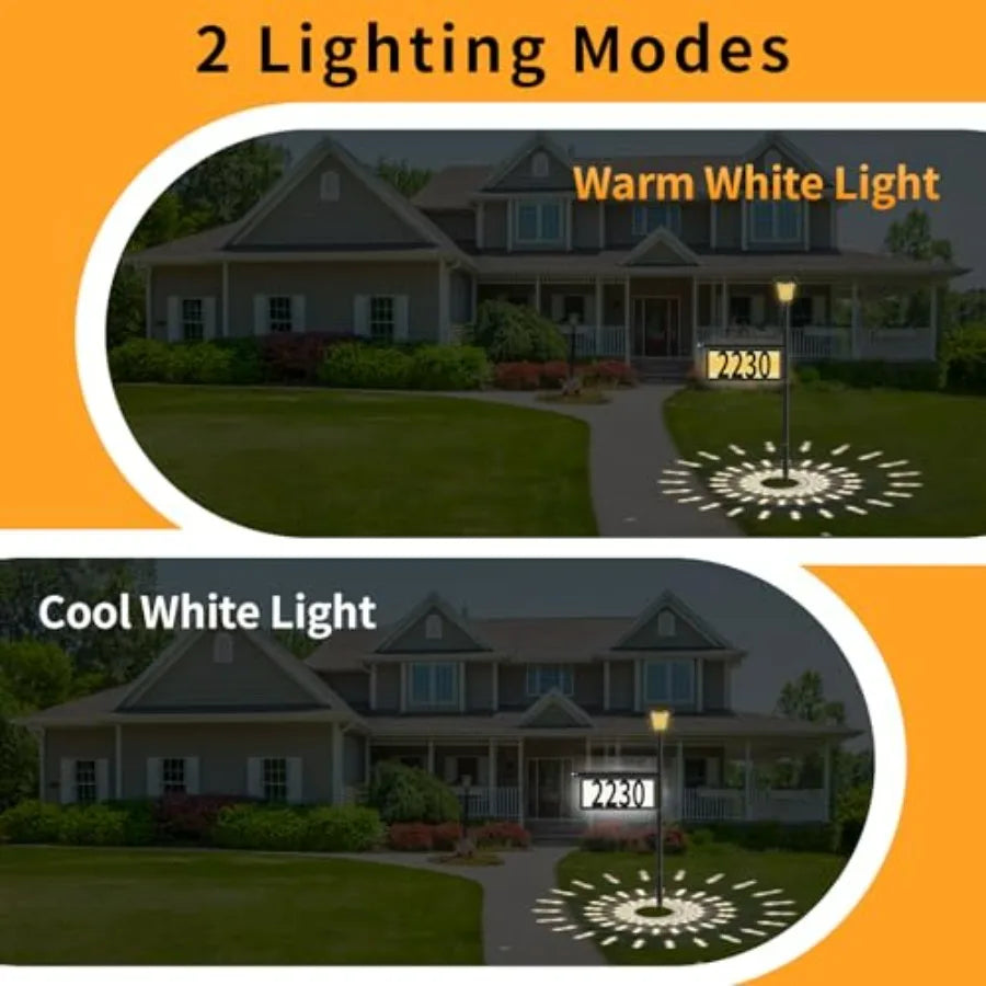 Deluxe Solar House Numbers Display 0 to 9 50 Customizable