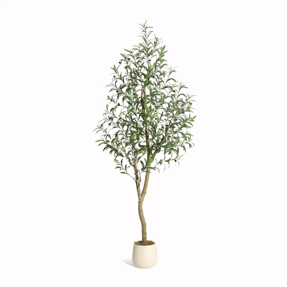 HiMISS Olive Trees Artificial Indoor Faux Silk Plant In Pot