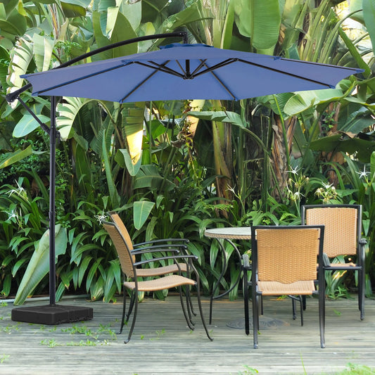 Jhk Outdoor Cantilever Patio Umbrella With Tilt And Uv Protection