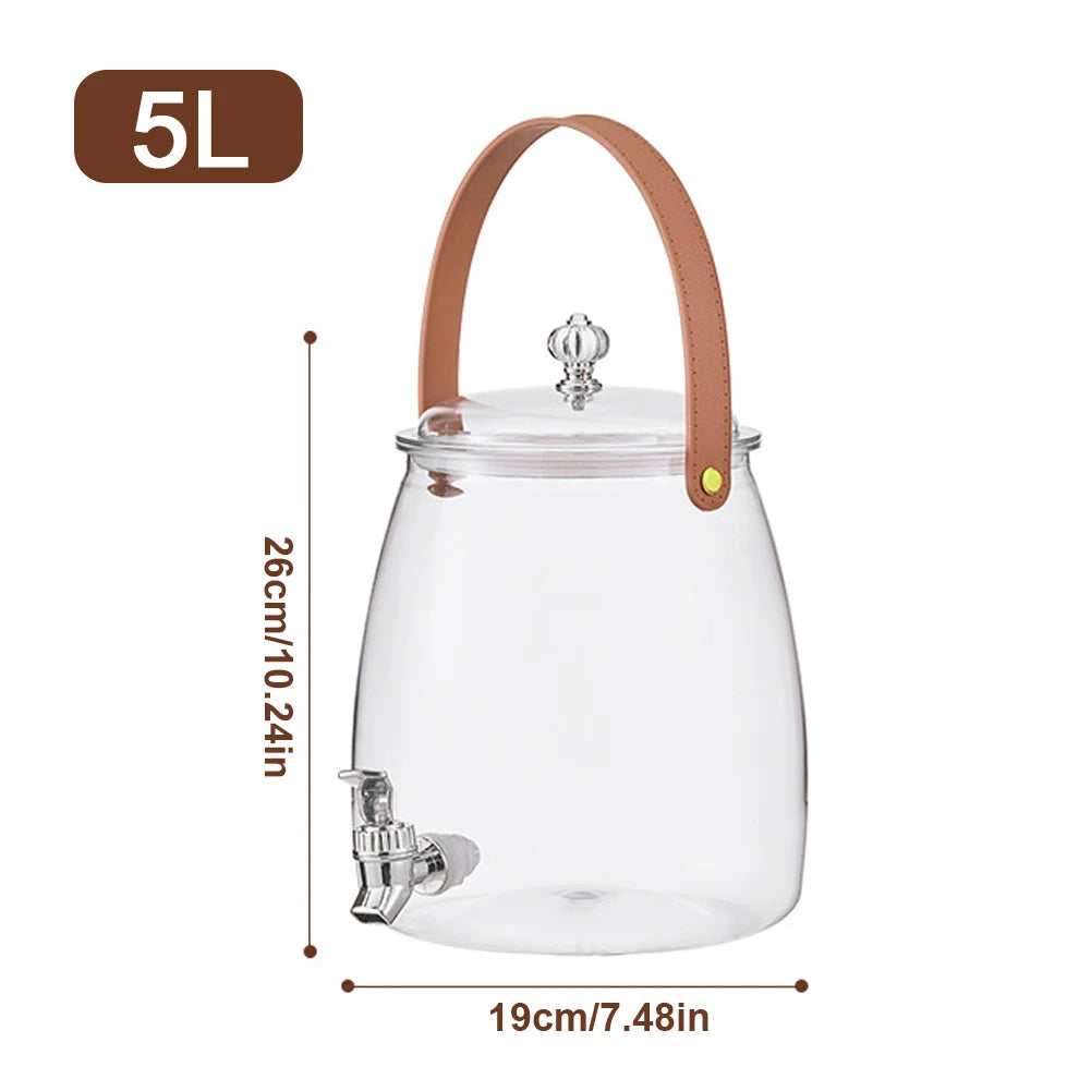 PET Beverage Dispenser With Stainless Steel Spigot For Bar And Home