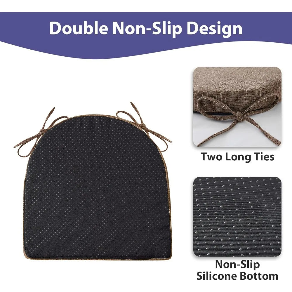 RBXC Dining Chair Cushions With Ties And Removable Covers