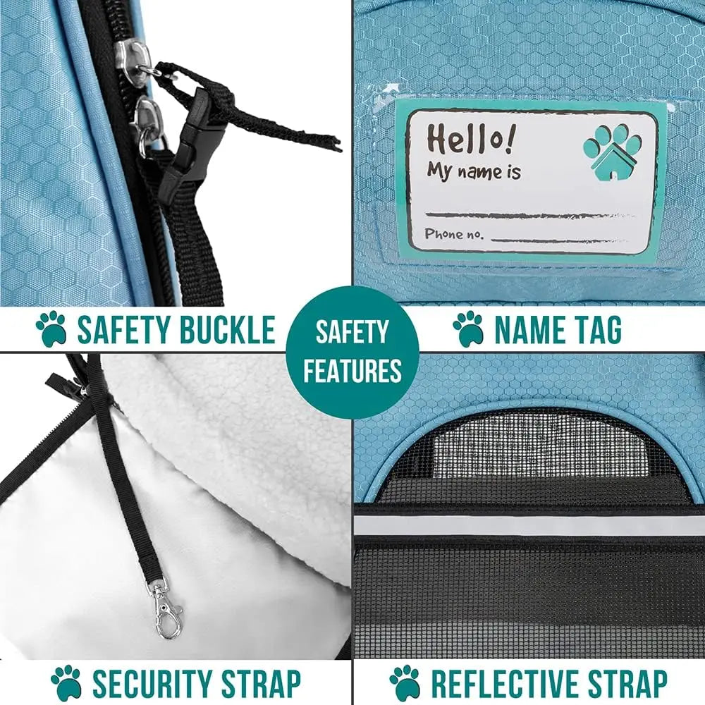 Airline Approved Soft Sided Pet Carrier With Ventilated Design And Sherpa Bed
