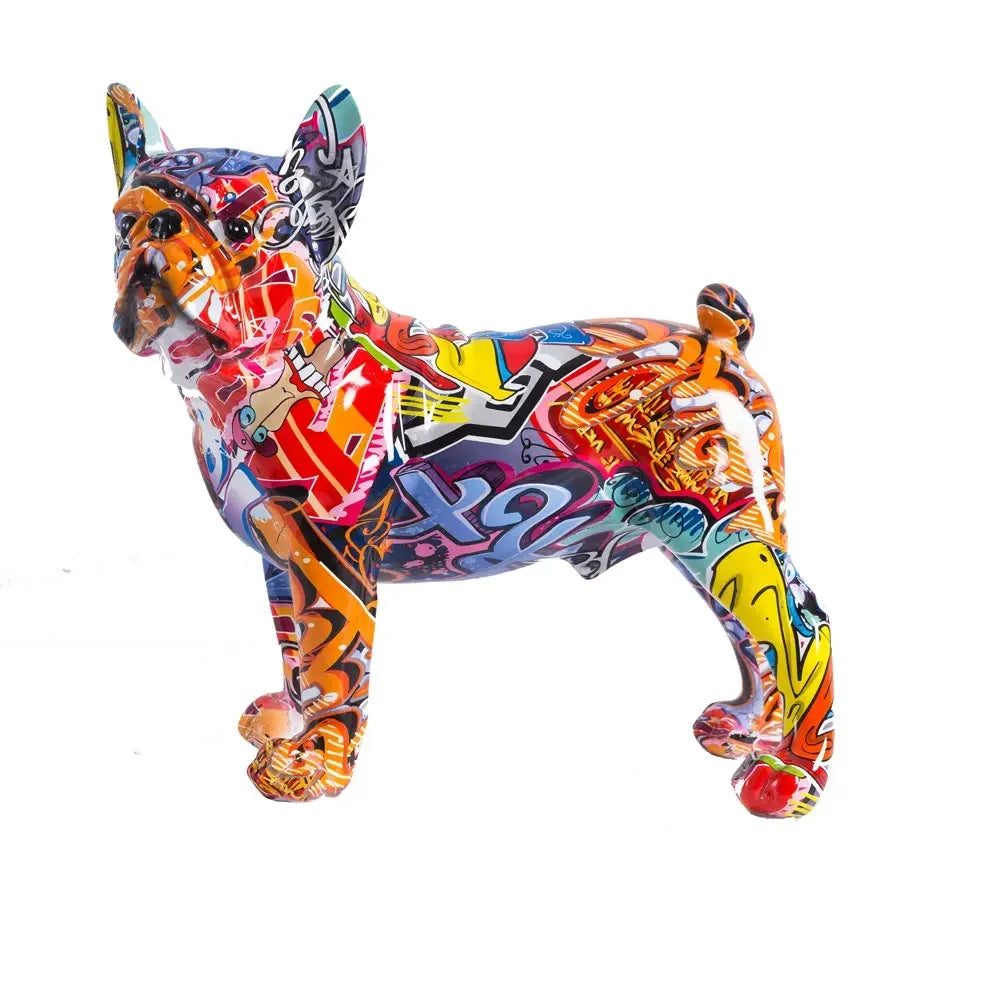 ChunRan Li89 French Bulldog Resin Art Sculpture For Home Decor