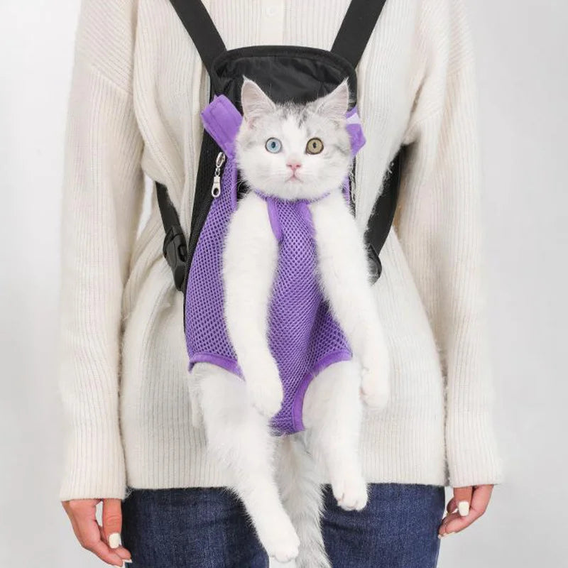 Adjustable Cat And Dog Carrier Backpack Double Shoulder Travel Bag