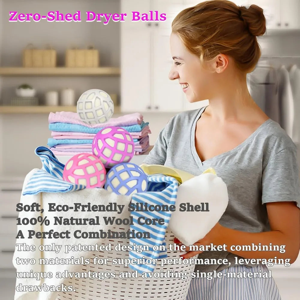 Patented Silicone Wool Dryer Balls Reduce Static and Drying Time