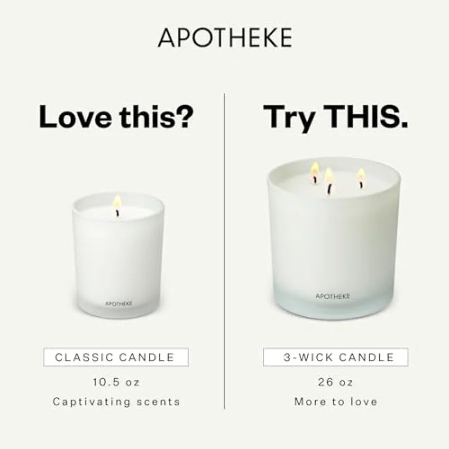 Three-Wick Scented Candle With Soy Wax Vetiver Sandalwood Eucalyptus Fragrance