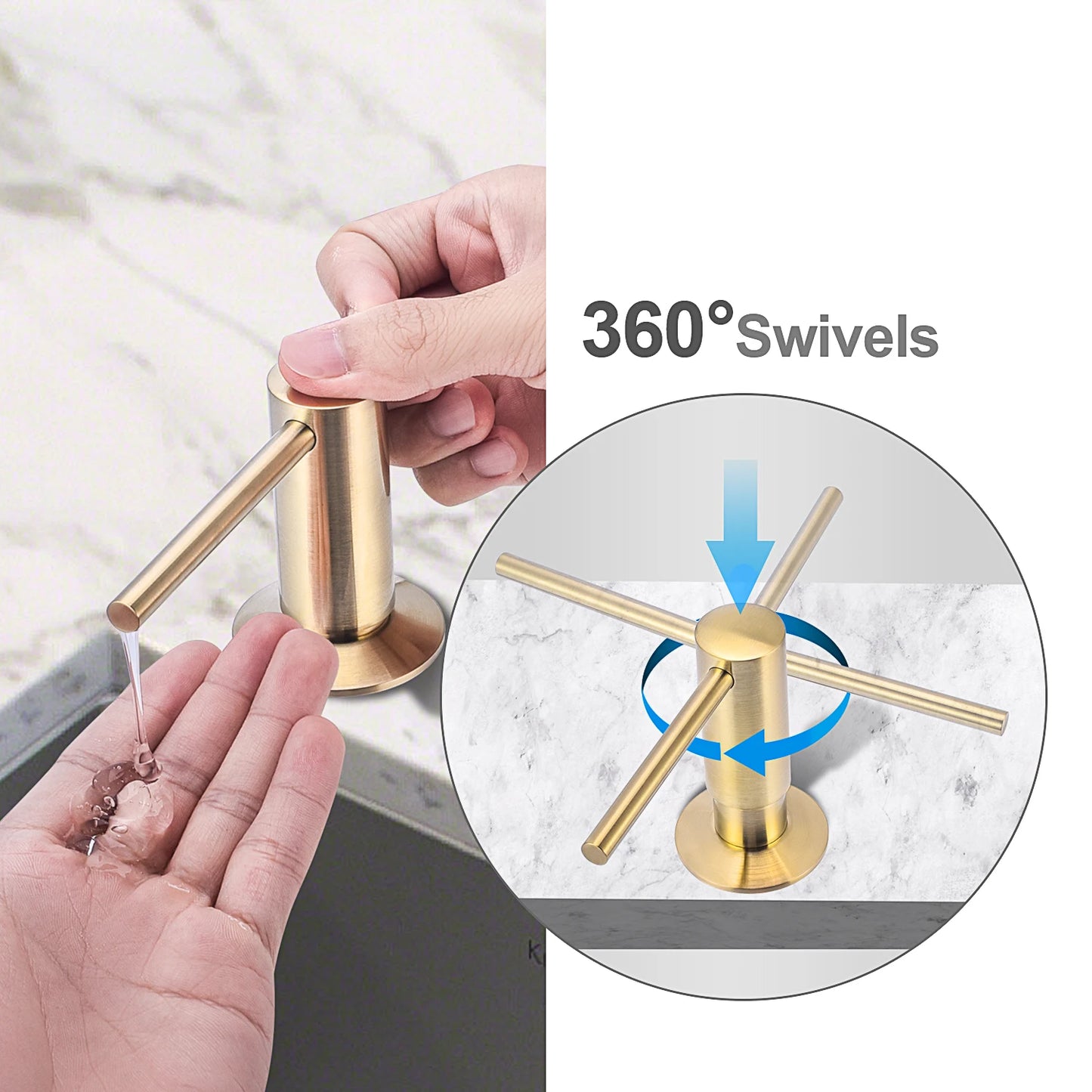 Samodra Brass Pump Liquid Soap Dispenser With PE Bottle